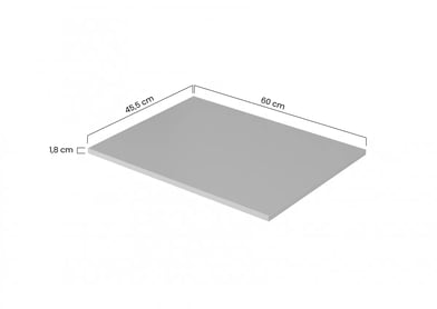 Koupelnová horní deska Nicole 60 cm - kašmírová Deska Nicole 60 cm - kašmír MDF - Rozměry