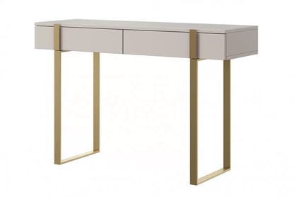 Toaletný stolík / Konzolový Stolík Verica 120 cm z metalowymi nogami - kašmír / zlote nozki - Limitovaná ponuka