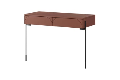 Sonatia konzolasztal/sminkasztal - bordó modern konsola/toaletka z dwoma fiokok Sonatia 100 cm - burgund