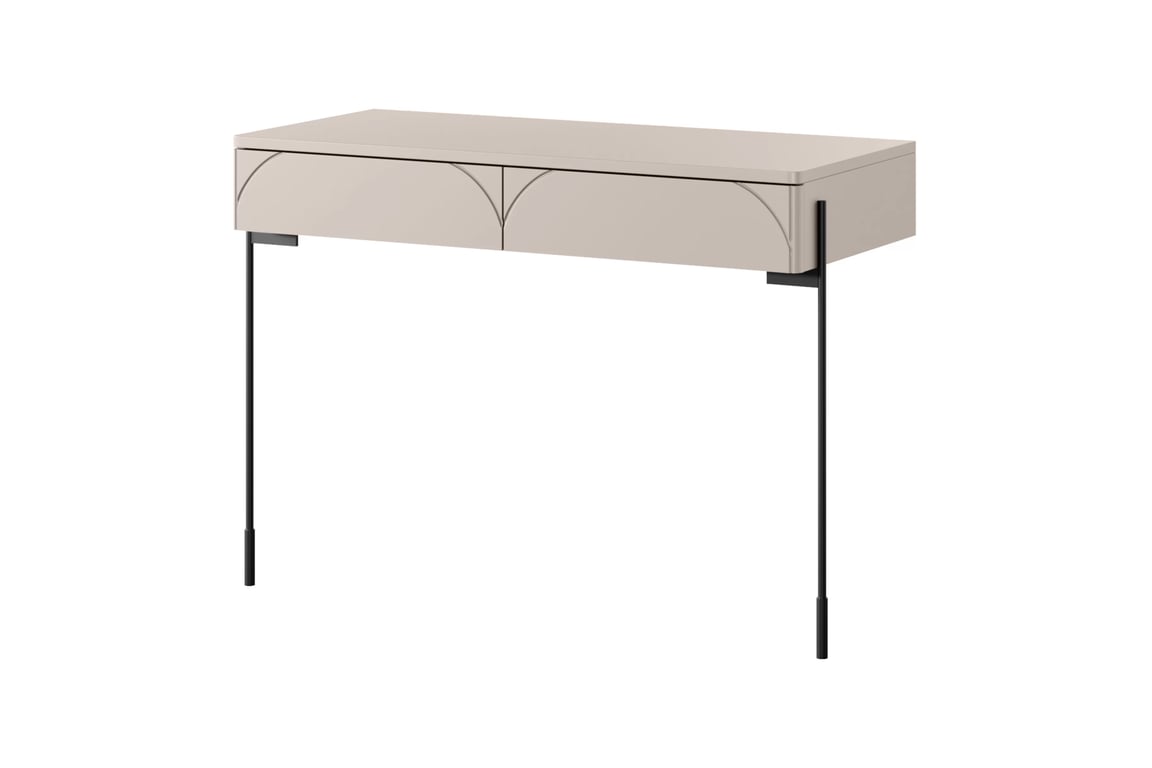 Sonatia konzolasztal/sminkasztal - kasmír modern konsola/toaletka z dwoma fiokok Sonatia 100 cm - kasmír