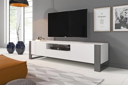 Moderný TV stolík Modi 188 cm - biely mat moderná TV 