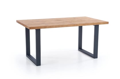 Rozkladací jedálenský stôl Perez 160 -250x90 cm - dub svetlý / čierna
