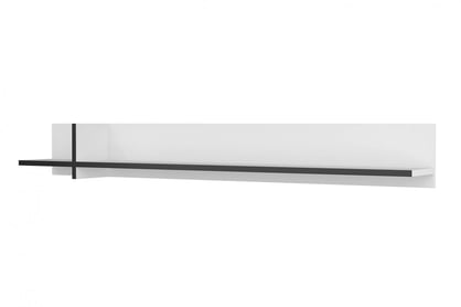 Gramon fali polc 180 cm - fehér / fekete