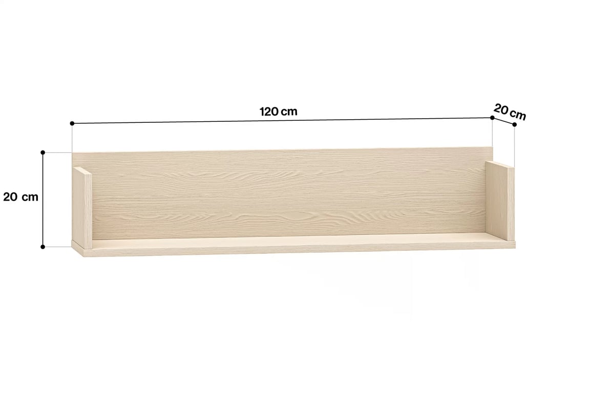 Marla fali polc 90 cm - sivatagi homok polc függő Marla 90 cm - piasek pustyni