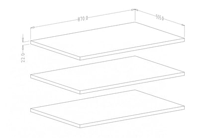 Police do Skrine Optima 18, 58 - biely mat Police Optima 02 87 cm do Skrine - biely mat