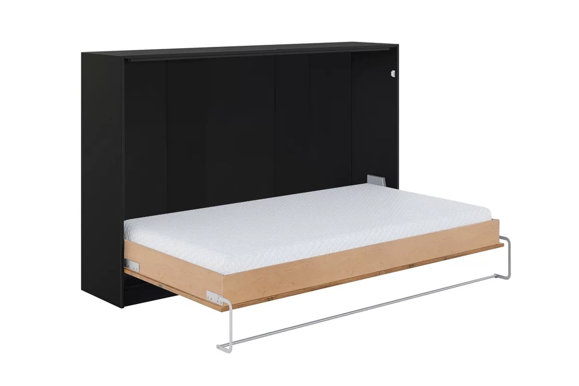 Sklápěcí postel horizontální Loft 120x200 Basic New Elegance - Černý / Dub lancelot Polkotapczan Basic 120x200 horizontální - černá / dub lancelot