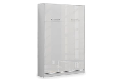 Basic függőleges összecsukható ágy 140x200 - fényes fehér sklápěcí postel fehér lesk 