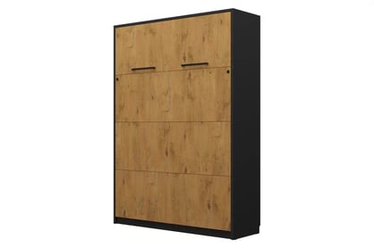 Canapea extensibilă verticală Genius 140x200 - negru / stejar lancelot