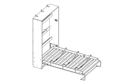 Pat vertical rabatabil Basic 90x200 - stejar deschis sonoma Skápěcí postel New Elegance