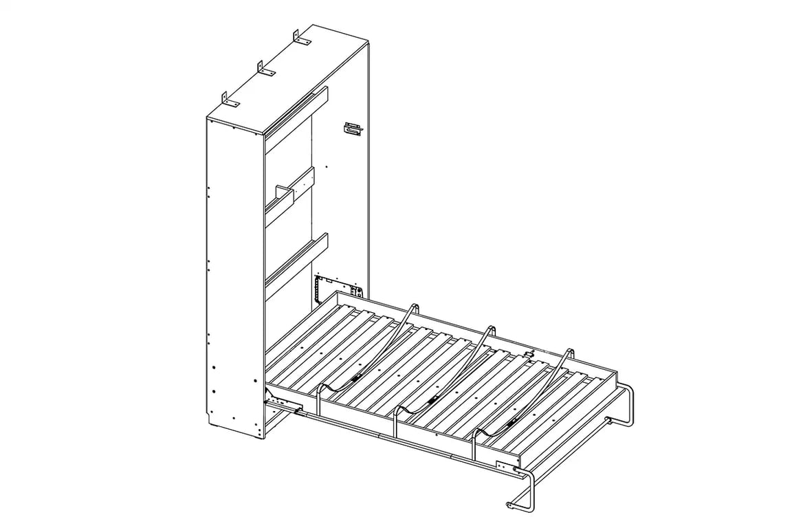 Pat vertical rabatabil Basic 90x200 - stejar deschis sonoma Skápěcí postel New Elegance