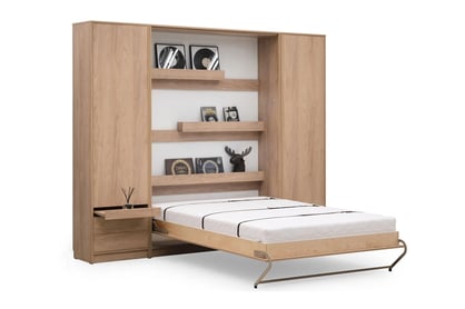 Pat vertical rabatabil Basic 90x200 - stejar deschis sonoma Pat rabatabil 