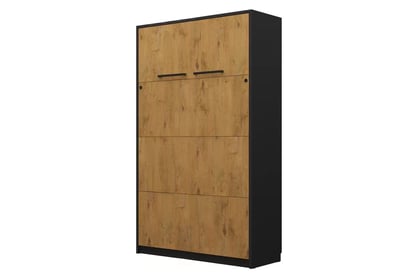 Canapea extensibilă verticală Genius 120x200 - negru / stejar lancelot