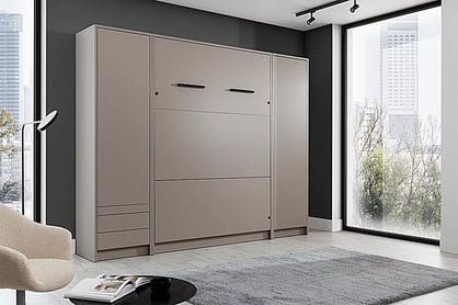 Pat rabatabil Basic 140x200 vertical cu masă de scris - casmir polkotapczan s psacím stolem i szafami
