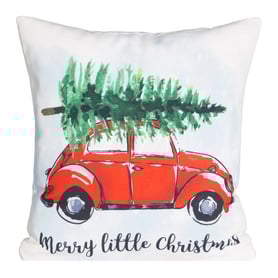 Vianočná obliečka na vankúš CAR 40X40 - biela