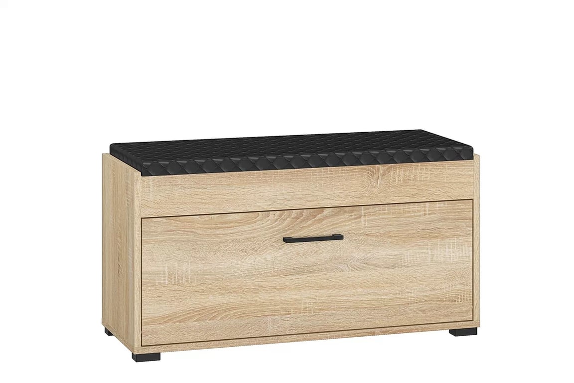 Botník Migoz 90 cm s otevíracím sedákem - dub sonoma světlý Skříňka na boty