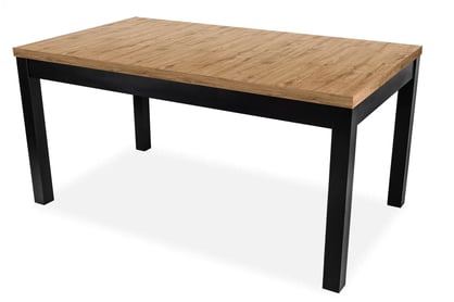 Masă extensibilă 140-220 Werona cu picioare din lemn - stejar antic / picioare negre