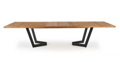Extensii de masa Salvio 45x90cm, set de 2 - stejar deschis / negru Przedluzki do stolu Massive 45x90cm komplet 2 szt. - clar stejar / negru