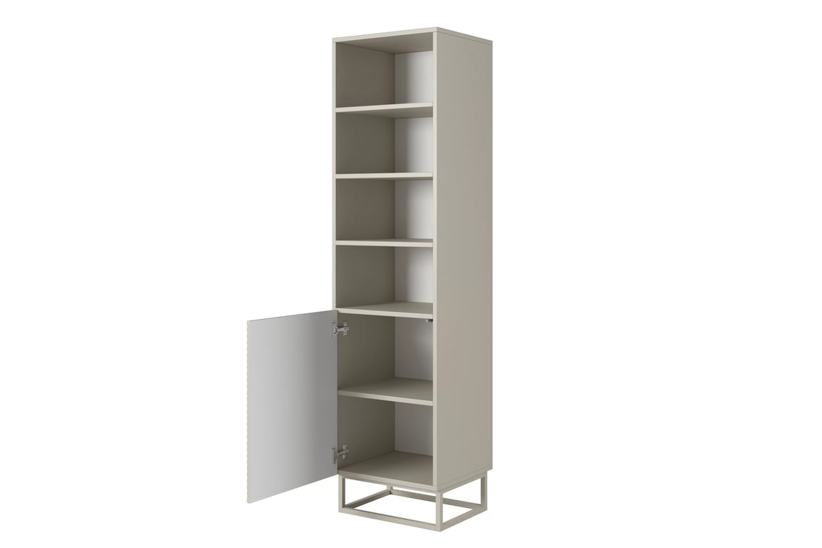 Bibliotecă Asha 50 cm pe picioare metalice din cașmir - cașmir Regal Asha 50 cm na metalowych, kaszmirowych nogach - cașmir