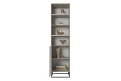 Bibliotecă Asha 50 cm pe picioare metalice din cașmir - cașmir Regal Asha 50 cm na metalowych, kaszmirowych nogach - cașmir