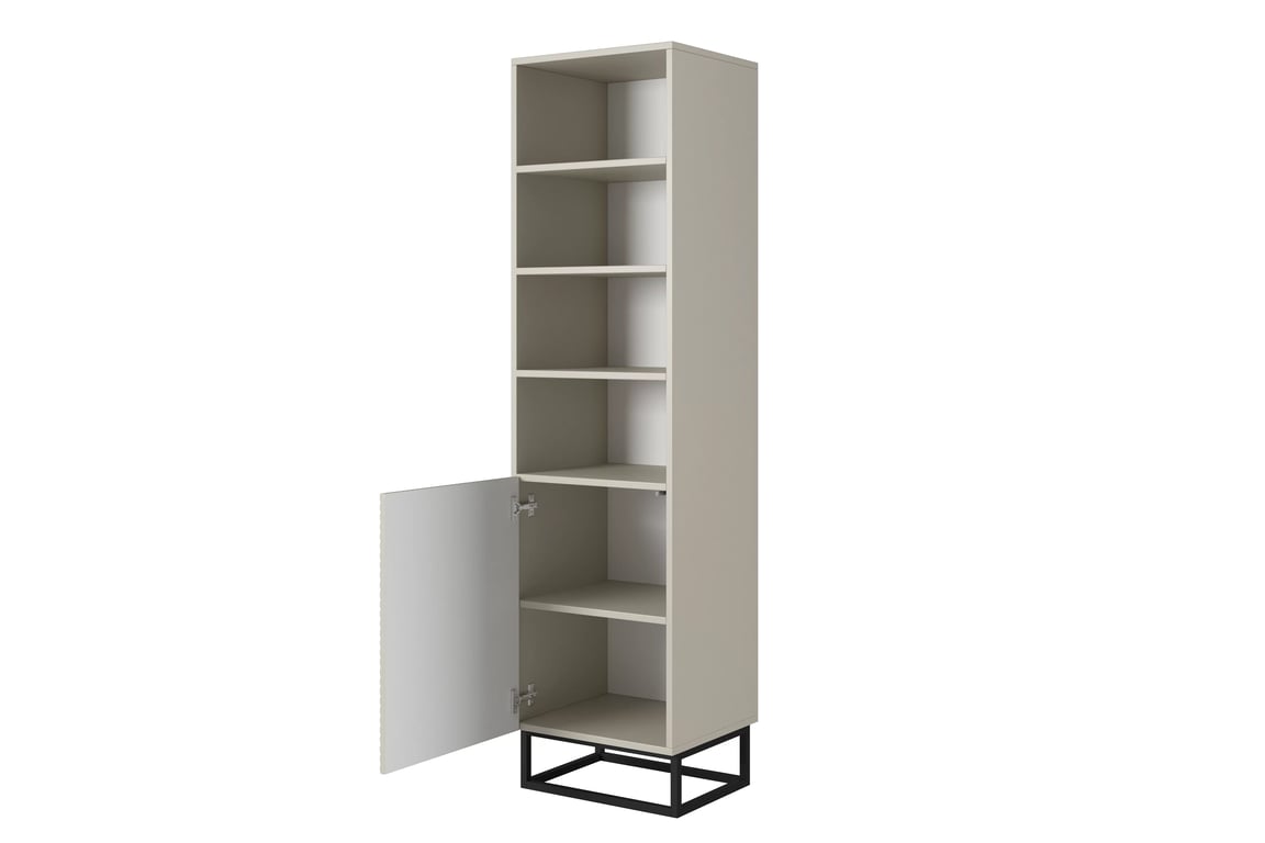 Bibliotecă Asha 50 cm pe picioare din metal negru - cașmir Regal Asha 50 cm pe bază de metal - cașmir