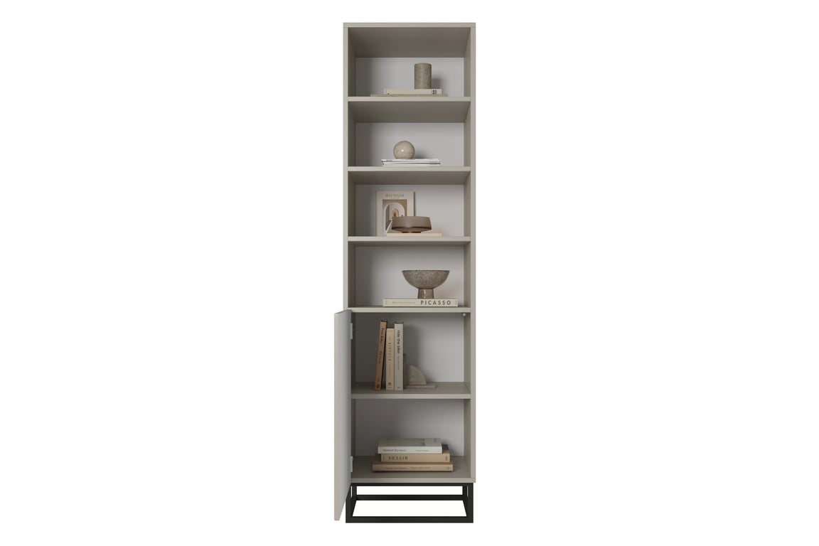 Bibliotecă Asha 50 cm pe picioare din metal negru - cașmir Regal Asha 50 cm pe bază de metal - cașmir