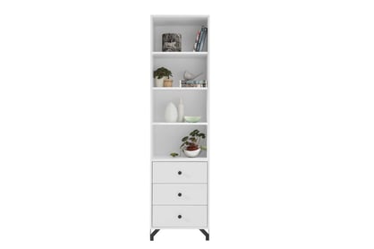 Raft Bergen 50 cm cu sertare - alb