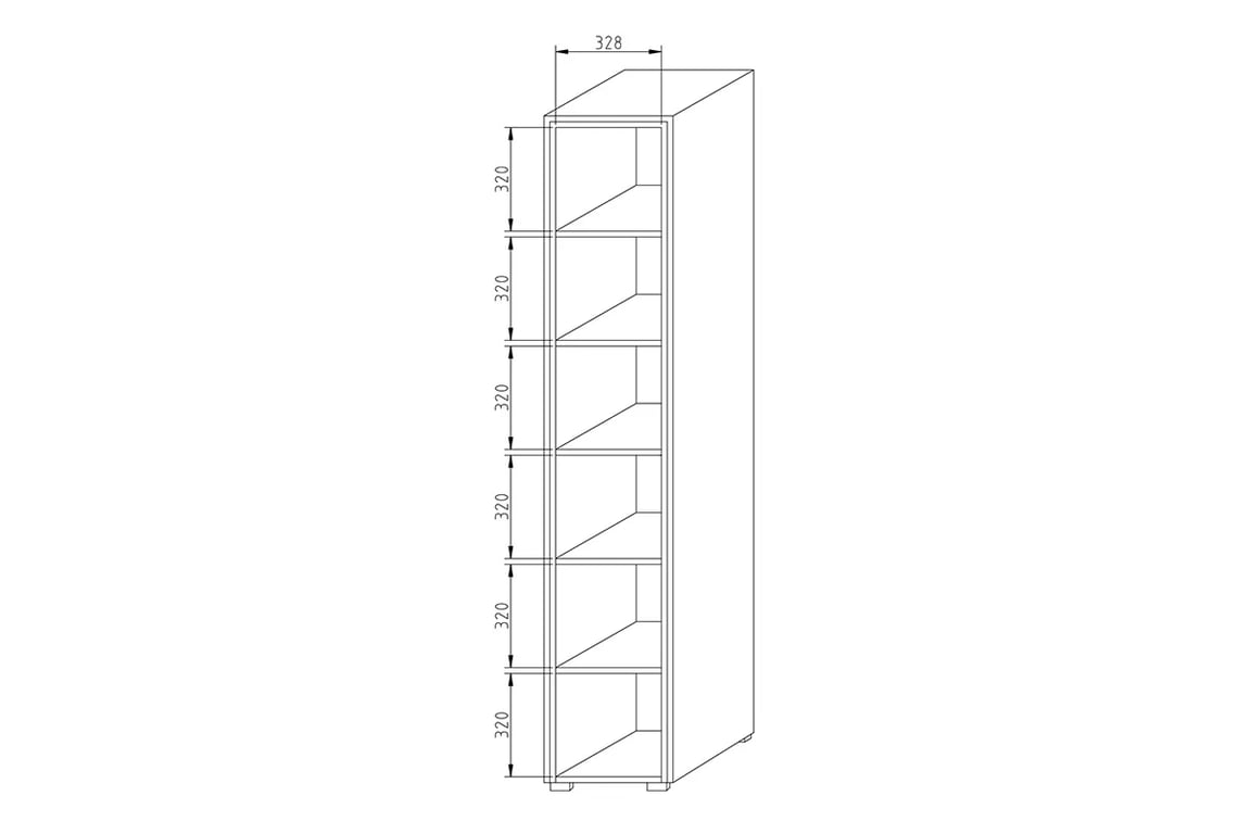 Kancelářský regál Offi 40 cm Regál kancelářsky Rozměry