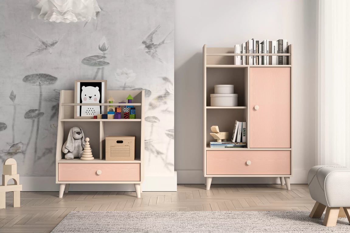 Marla könyvespolc 72 cm - sivatagi homok / millennial pink Regal Marla 72 cm - piasek pustyni / millenial pink