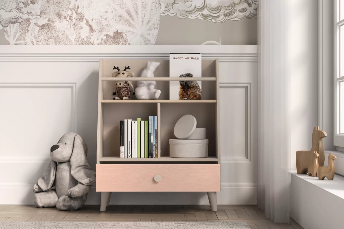 Marla könyvespolc 72 cm - sivatagi homok / millennial pink Regal Marla 72 cm - piasek pustyni / millenial pink