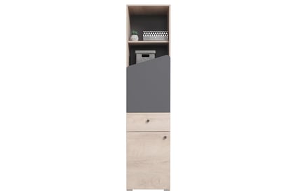 Ciljo ifjúsági könyvespolc 45 cm fiókkal - tölgy / antracit