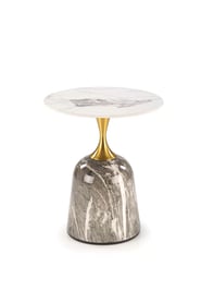 ROSA măsuță de cafea alb marmurăă / cenușă marmurăă / auriu
