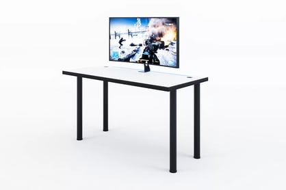 Gaming íróasztal Demin polcokkal - FEHÉR