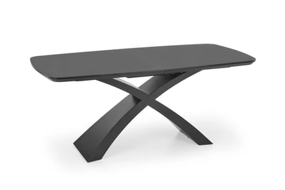 Masă extensibilă Virello 180-220x89 cm - gri închis / picioare negre