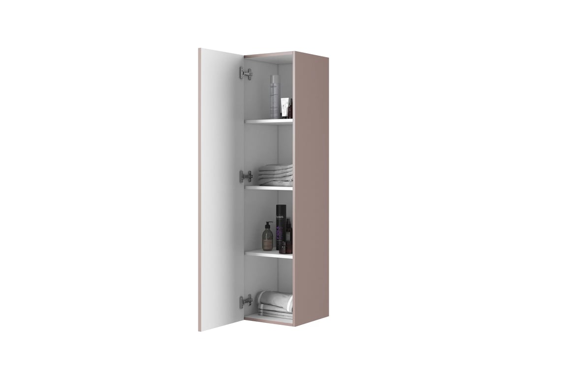Raft de baie suspendat Nicole 140 cm - MDF roz antichizat rafturi wiszacy Nicole 140 cm z ryflowanym frontem - antic roz