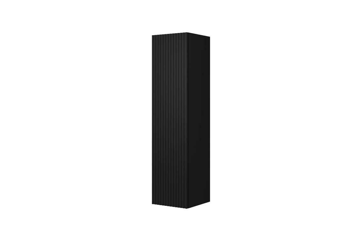 Raft suspendat pentru baie Nicole 140 cm - negru mat rafturi wiszacy Nicole 140 cm z ryflowanym frontem - negru mat 