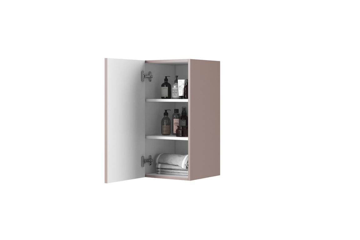 Nicole 70 cm fürdőszoba faliszekrény - antik rózsaszín MDF állvány wiszacy Nicole 70 cm z ryflowanym frontem - antik rozsaszín
