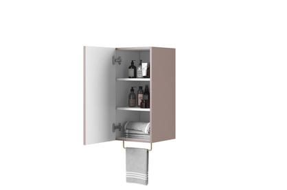 Nicole 70 cm fürdőszoba faliszekrény - antik rózsaszín MDF állvány wiszacy Nicole 70 cm z ryflowanym frontem - antik rozsaszín