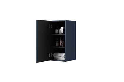 Nicole 70 cm fürdőszoba faliszekrény - sötétkék MDF állvány wiszacy Nicole 70 cm z ryflowanym frontem - Sötétkék