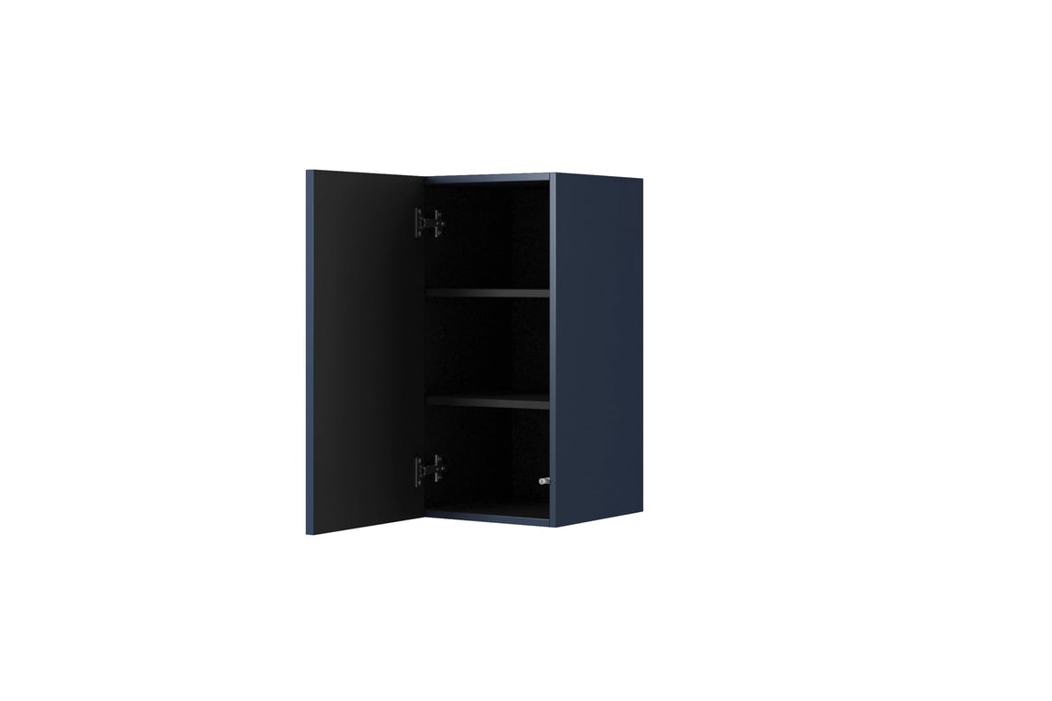 Nicole 70 cm fürdőszoba faliszekrény - sötétkék MDF állvány wiszacy Nicole 70 cm z ryflowanym frontem - Sötétkék