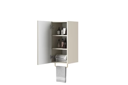 Dulap cu raft suspendat pentru baie Nicole 70 cm - cașmir rafturi wiszacy Nicole 70 cm z ryflowanym frontem - cașmir
