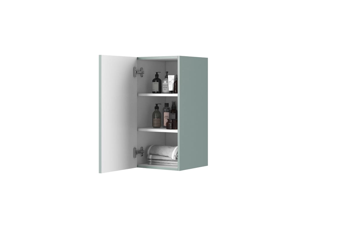 Nicole 70 cm fürdőszoba faliszekrény - zsálya MDF állvány wiszacy Nicole 70 cm z ryflowanym frontem - szalwia