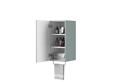 Nicole 70 cm fürdőszoba faliszekrény - zsálya MDF állvány wiszacy Nicole 70 cm z ryflowanym frontem - szalwia
