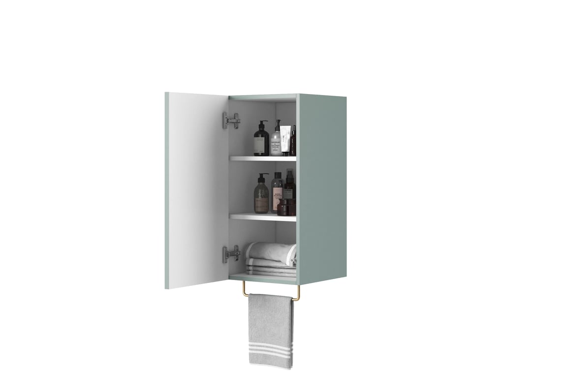 Nicole 70 cm fürdőszoba faliszekrény - zsálya MDF állvány wiszacy Nicole 70 cm z ryflowanym frontem - szalwia