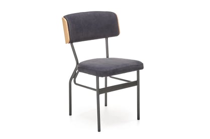 Scaun tapițat SMART KR - stejar natur/ negru