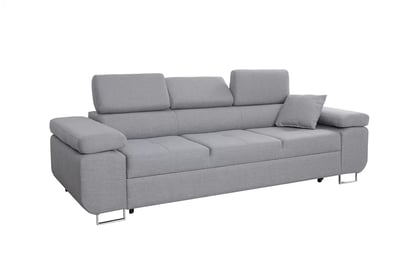 Rozkladacia trojpohovka Annabelle - sivá pletenina Loft 19 Grey / chrómové nožičky