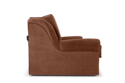Canapea extensibilă Americanka cu spațiu de depozitare Gosia 105 - catifea maro Kronos 39 / rustic deschis Canapea rozkladana Amerykanka cu spațiu de depozitare Gosia 105 - maro catifea Kronos 39 / clar rustikal 