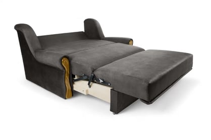 Canapea extensibilă Americanka cu spațiu de depozitare Gosia 105 - catifea maro ușor de curățat Zetta 294 / rustic deschis Canapea rozkladana Amerykanka cu spațiu de depozitare Gosia 105 - maro welwet latwoczyszczacy Zetta 294 / clar rustikal 