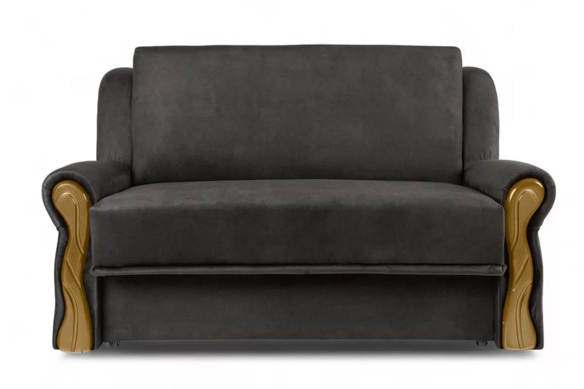 Canapea extensibilă Americanka cu spațiu de depozitare Gosia 105 - catifea maro ușor de curățat Zetta 294 / rustic deschis Canapea rozkladana Amerykanka cu spațiu de depozitare Gosia 105 - maro welwet latwoczyszczacy Zetta 294 / clar rustikal 