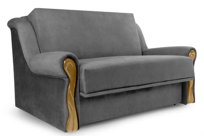 Canapea extensibilă Americanka cu spațiu de depozitare Gosia 105 - catifea gri ușor de curățat Zetta 304 / rustic deschis Canapea rozkladana Amerykanka cu spațiu de depozitare Gosia 105 - gri welwet latwoczyszczacy Zetta 304 / clar rustikal 