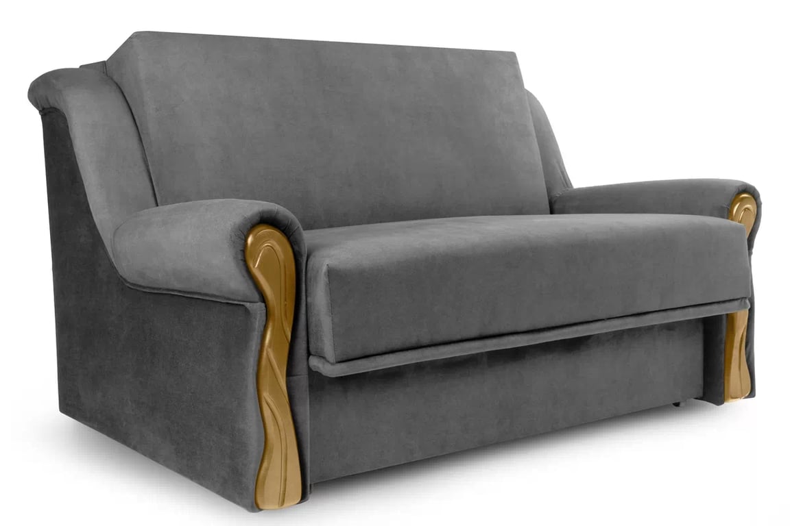 Canapea extensibilă Americanka cu spațiu de depozitare Gosia 105 - catifea gri ușor de curățat Zetta 304 / rustic deschis Canapea rozkladana Amerykanka cu spațiu de depozitare Gosia 105 - gri welwet latwoczyszczacy Zetta 304 / clar rustikal 